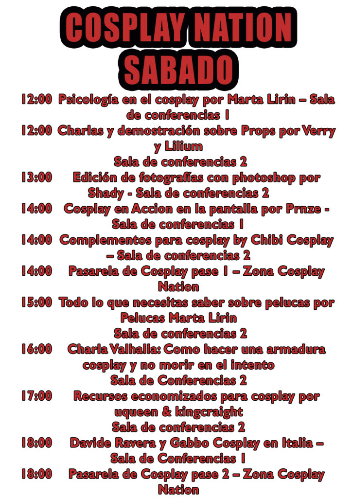 cosplay nation sabado